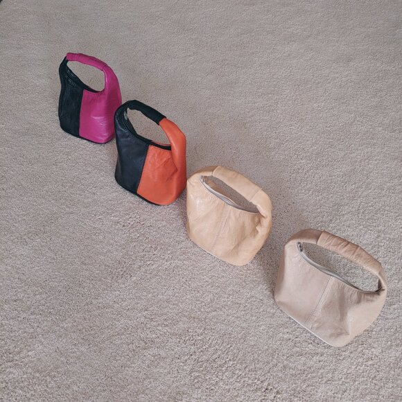 Custom Made Light Beige Leather Mini Handbag - Picture 13 of 16